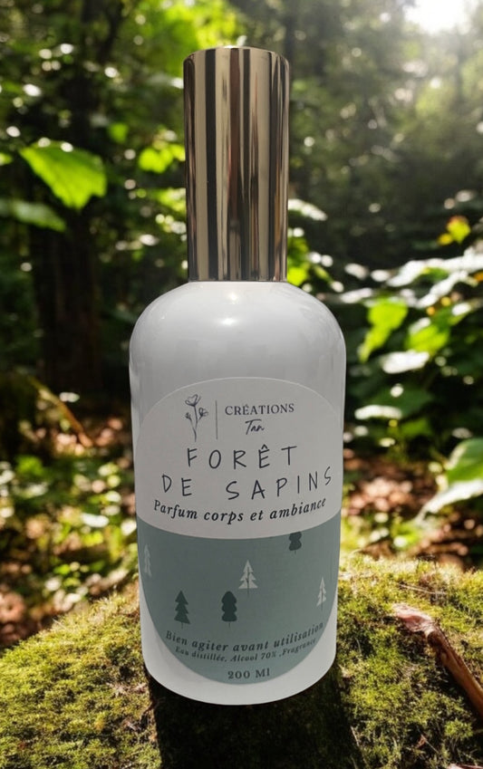 Parfum corps et ambiance forêt de sapins