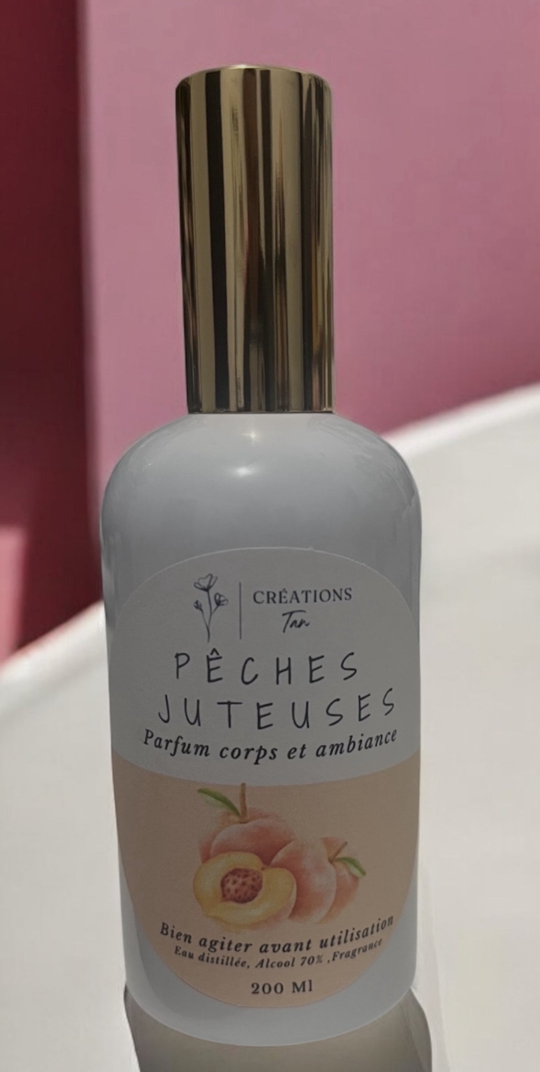 Parfum corps et ambiance pêches juteuses