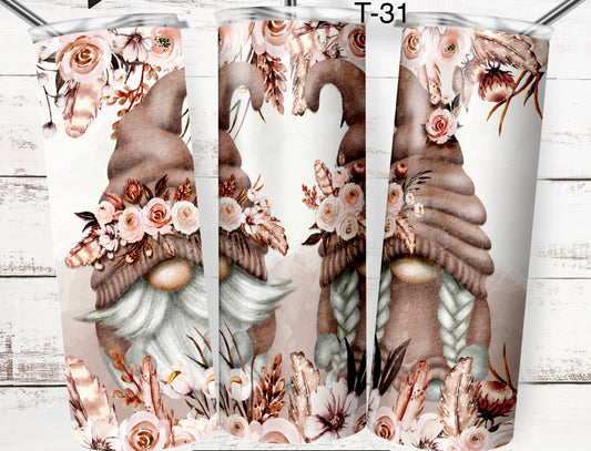 Tumbler 20 onces gnomes florale