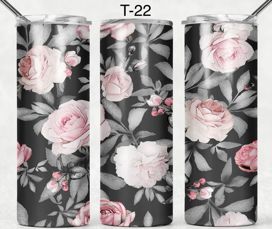 Tumbler 20 onces noir-rose