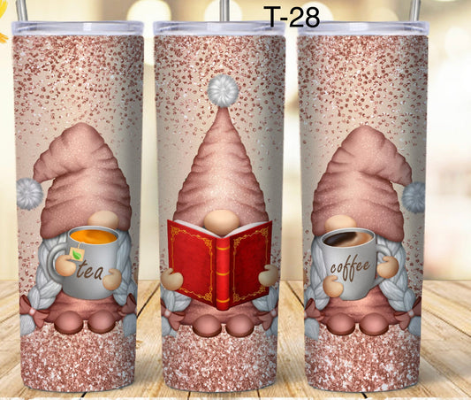 Tumbler 20 onces gnomes thé café