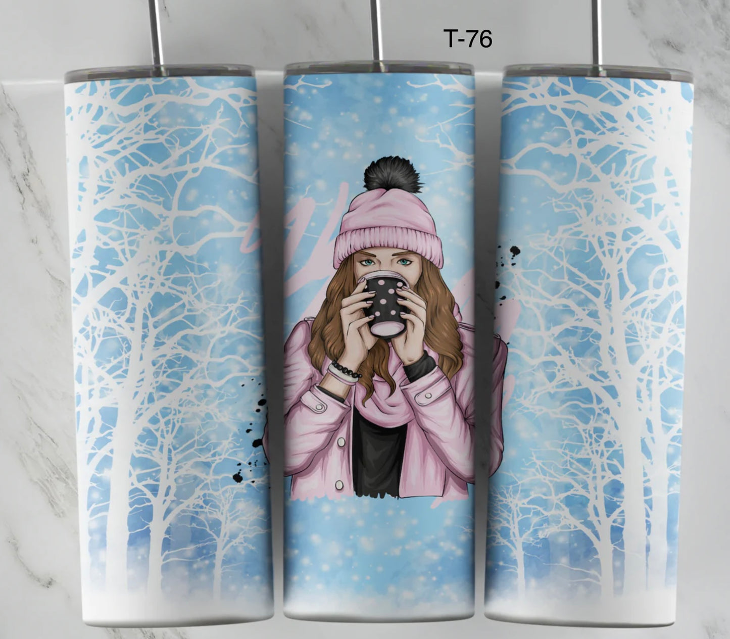 Tumbler 20 onces fille hiver brune